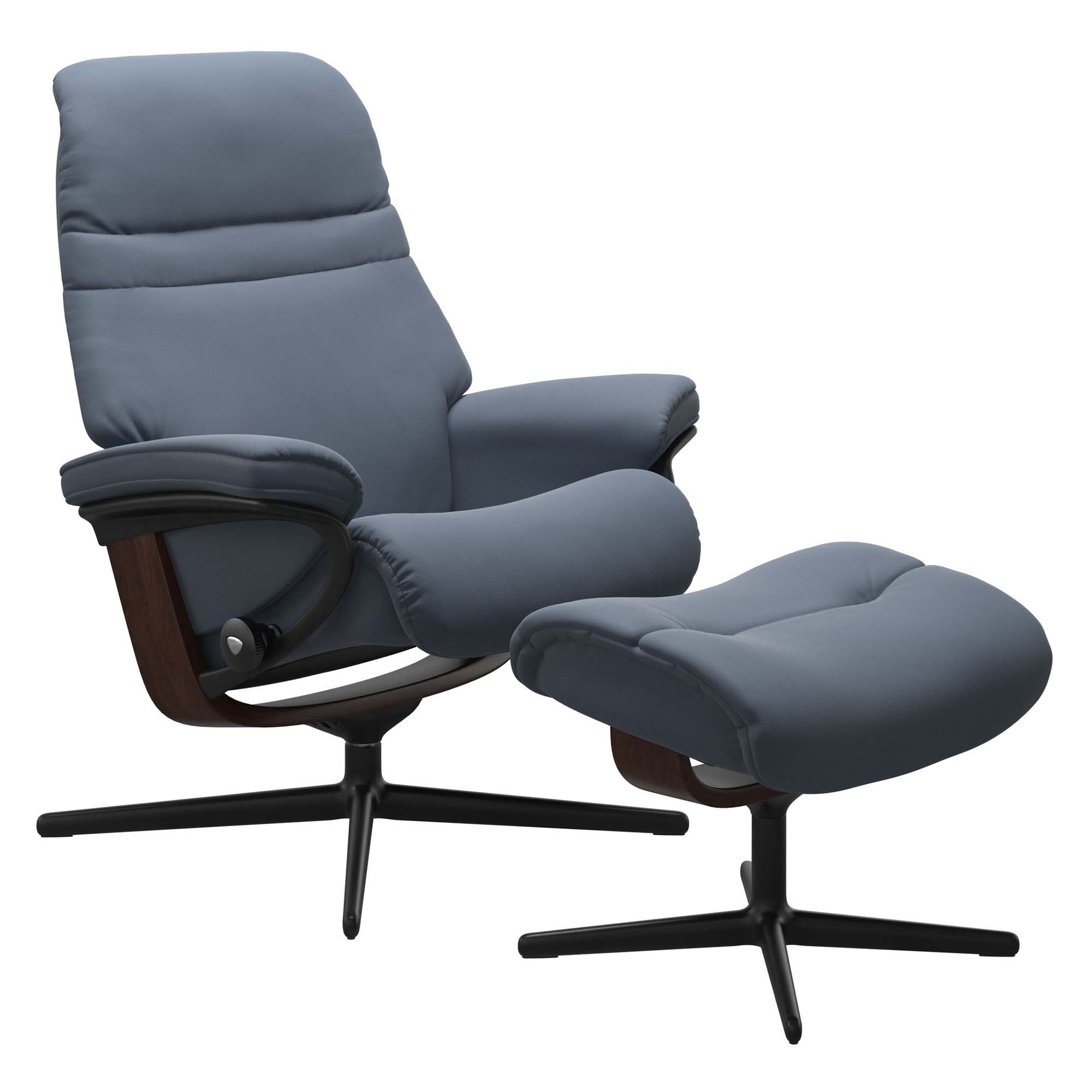 Stressless Sunrise Cross Recliner & Ottoman