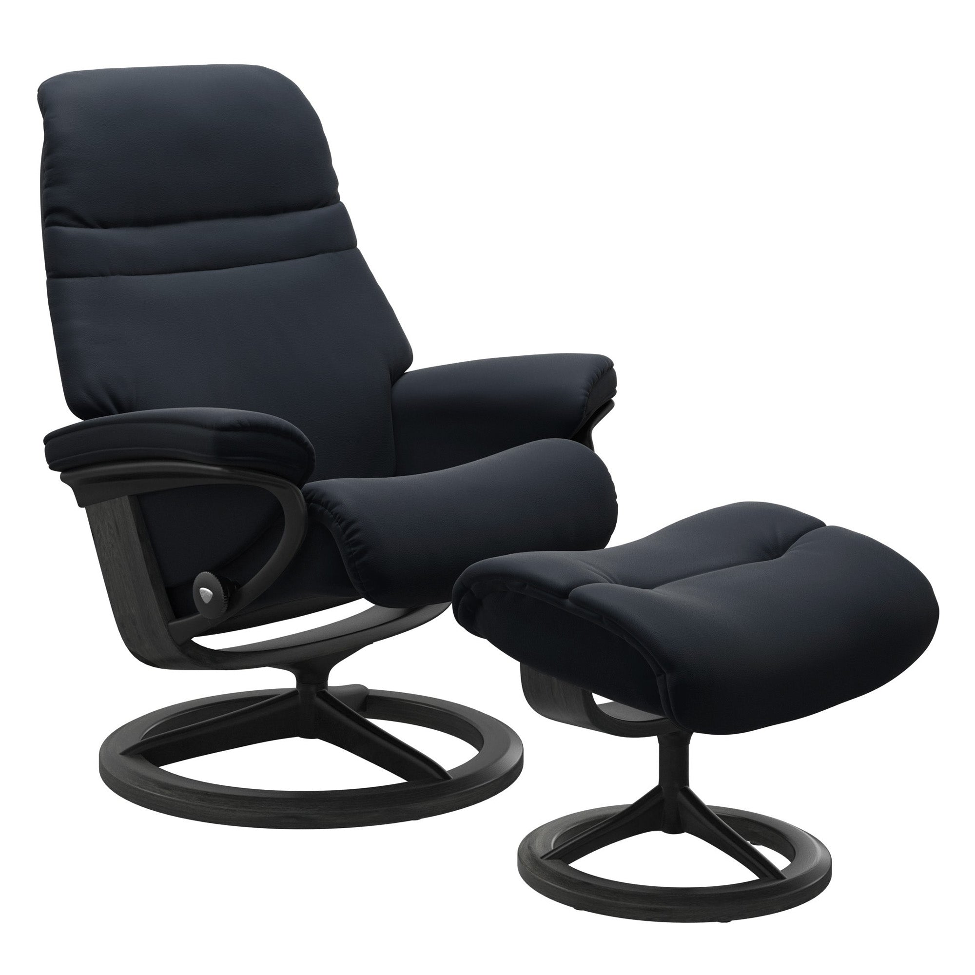 Stressless Sunrise Signature Large Recliner Shadow Blue - Floor Model