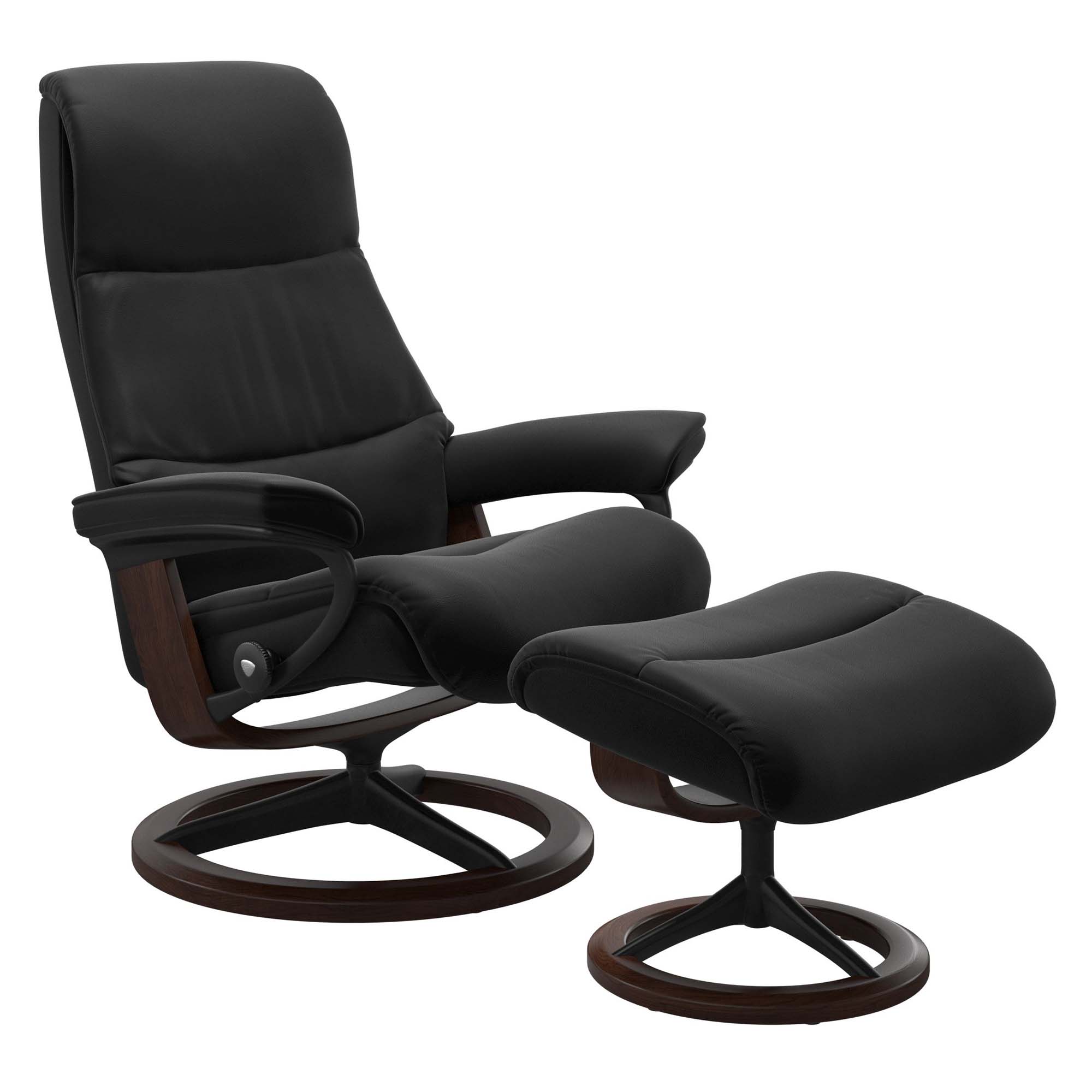 Stressless View Signature Recliner & Ottoman