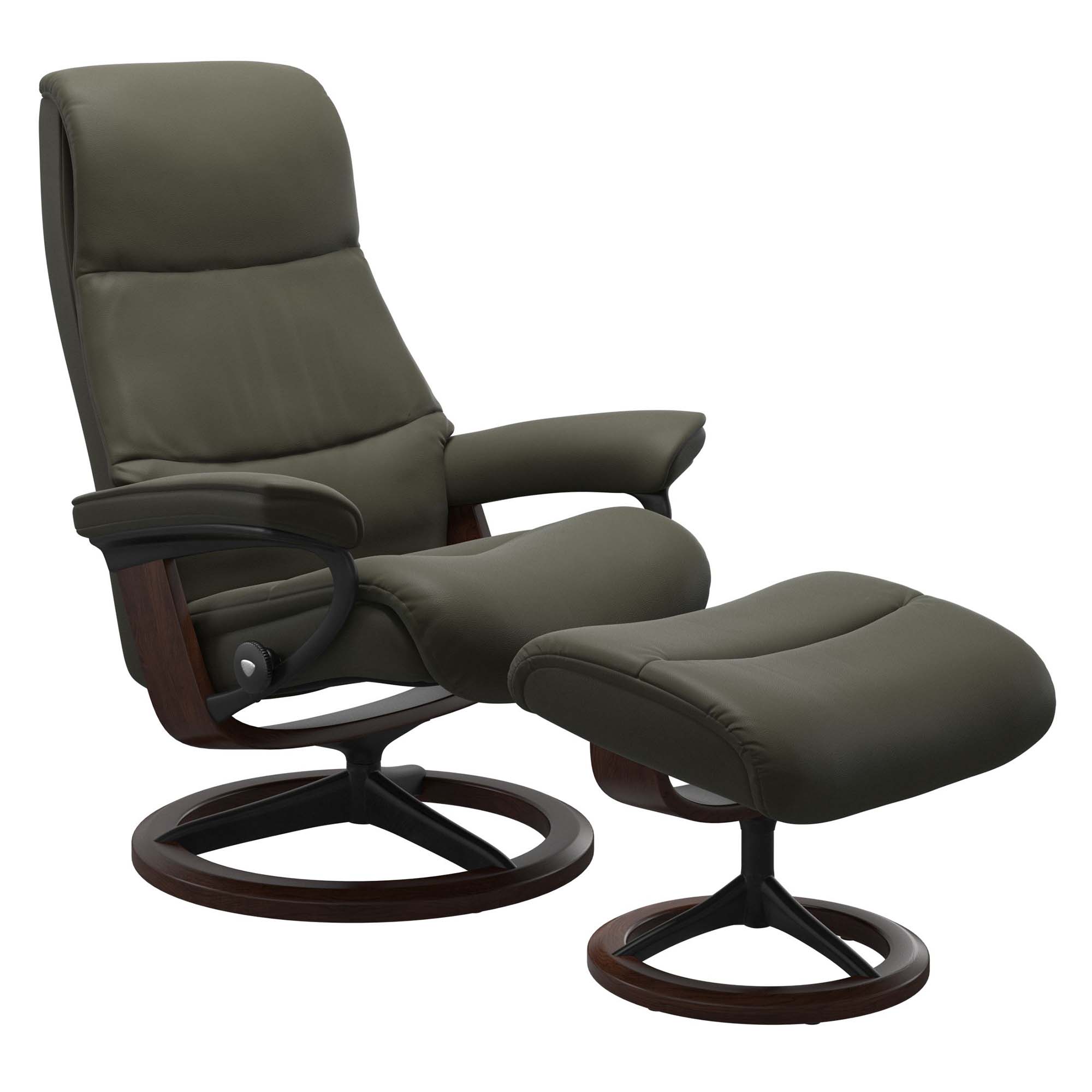 Stressless View Signature Recliner & Ottoman