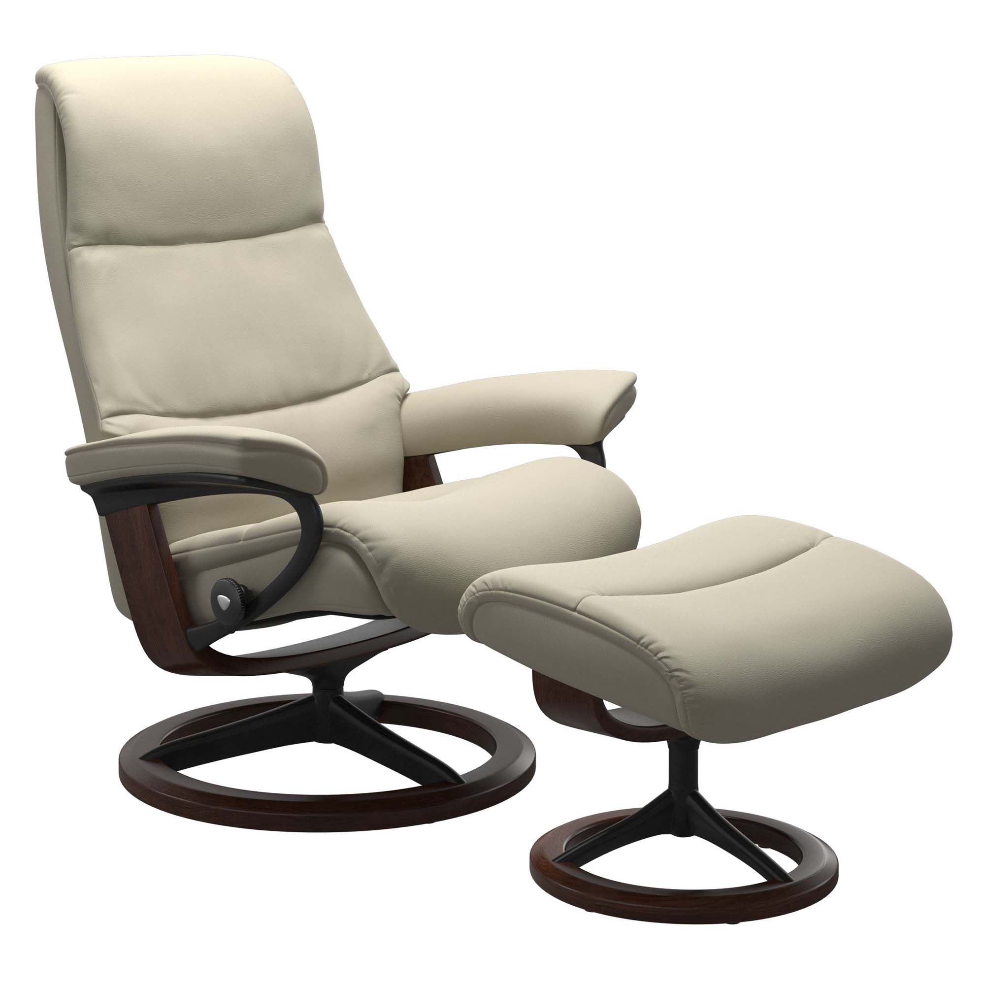 Stressless View Signature Recliner & Ottoman