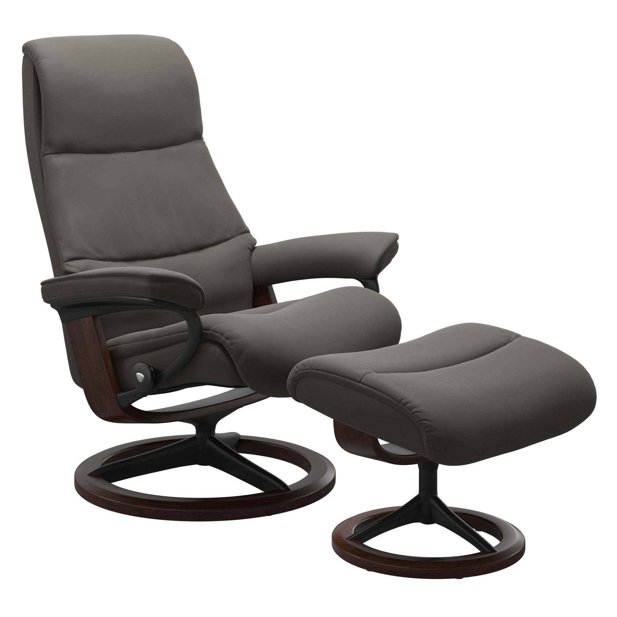 Stressless View Signature Recliner & Ottoman