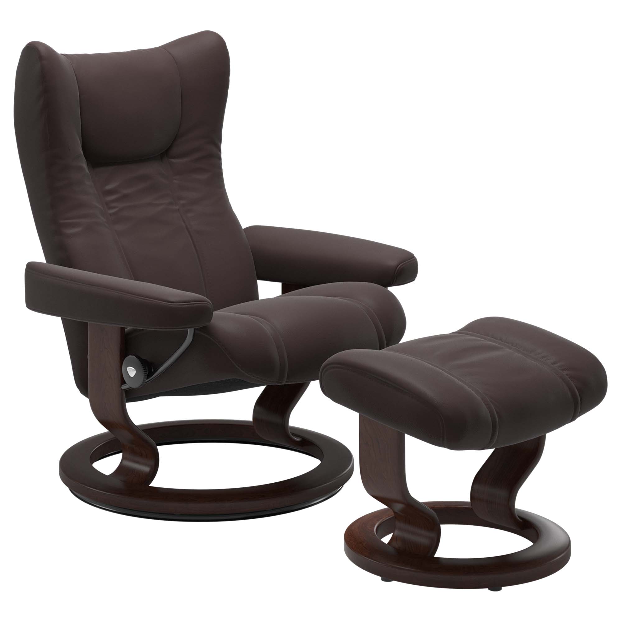 Stressless Wing Classic Recliner & Ottoman