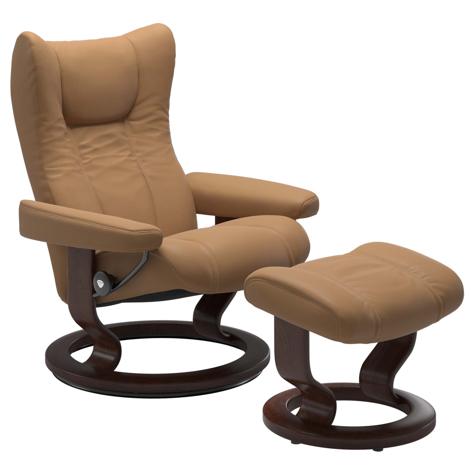 Stressless Wing Classic Recliner & Ottoman