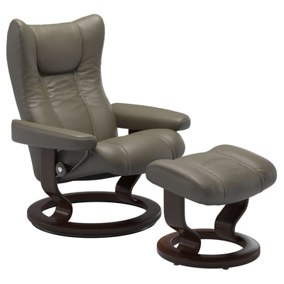 Stressless Wing Classic Recliner & Ottoman