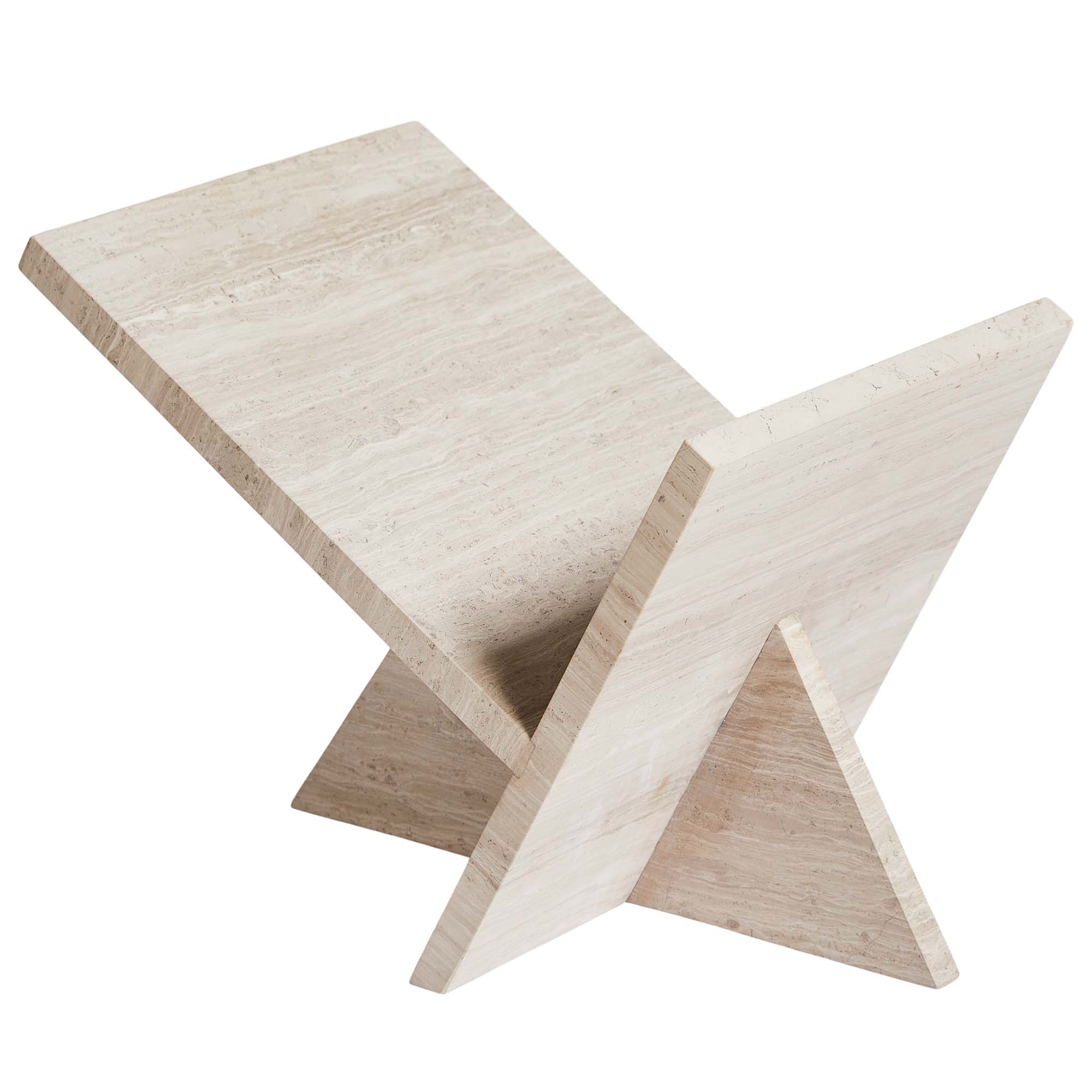 Stone Magazine Rack Mountain Travertine Magazine Holder - Hansen Interiors