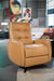 American Leather Clark Comfort Recliner Haven Butterscotch with colorful art GALLERY