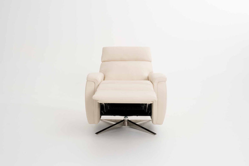 American Leather Comfort Recliner Gordon opened with star base polished nickel GALLERY