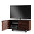 BDI corridor in chocolate walnut with door open  showing sound bar and audio receiver with television on top GALLERY