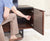 Adjustable shelves have screw in metal-to-metal shelf pins
