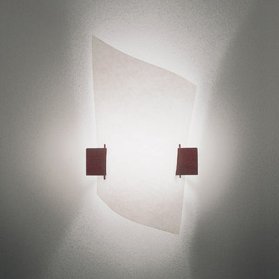 Domus Licht Plan B Maron Oil Sconce on white texured wall GALLERY