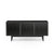 Elements Media Console 8777 Angled to show front  profile in charcoal stained finish