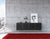 BDI Elements 8779 Wheat Storage Console Charcoal Grey in contempoary living space wiht grey wall GALLERY