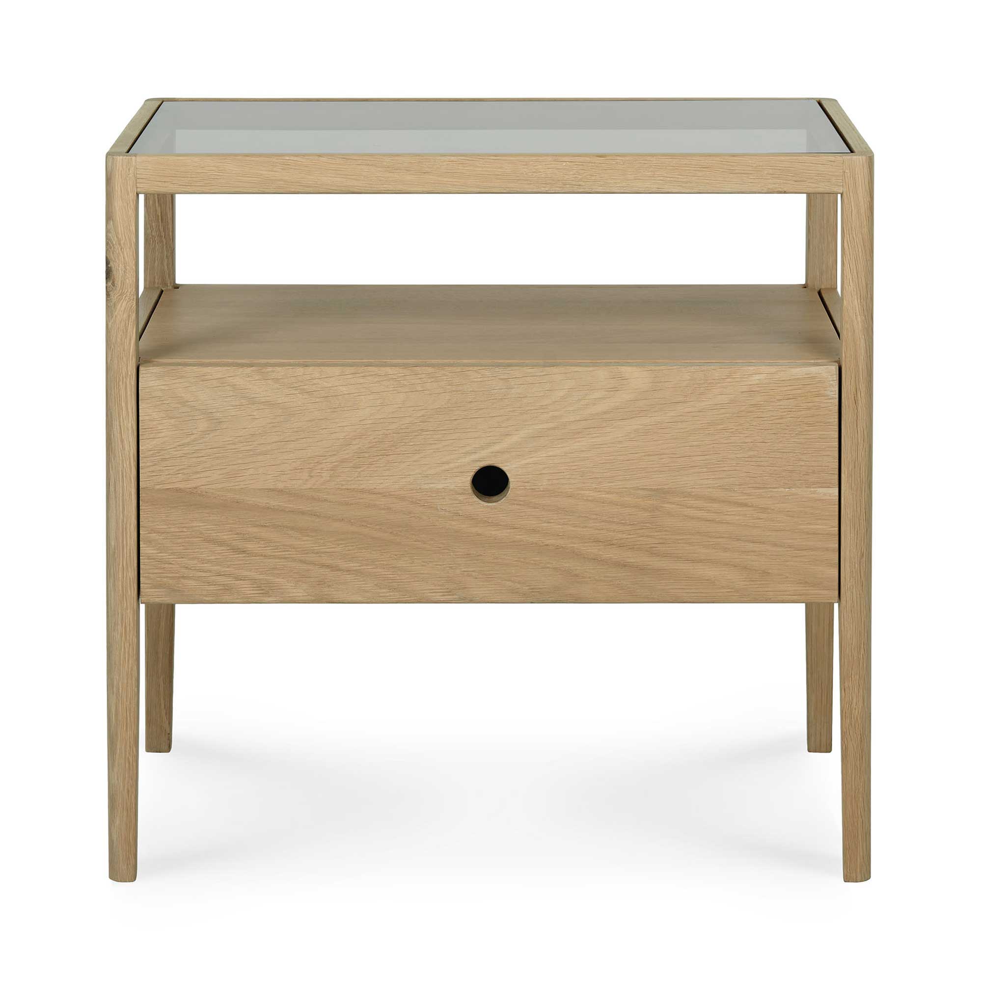 Oak Spindle Bedside Table