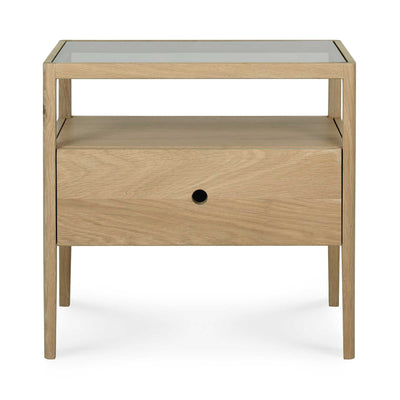 Oak Spindle Bedside Table