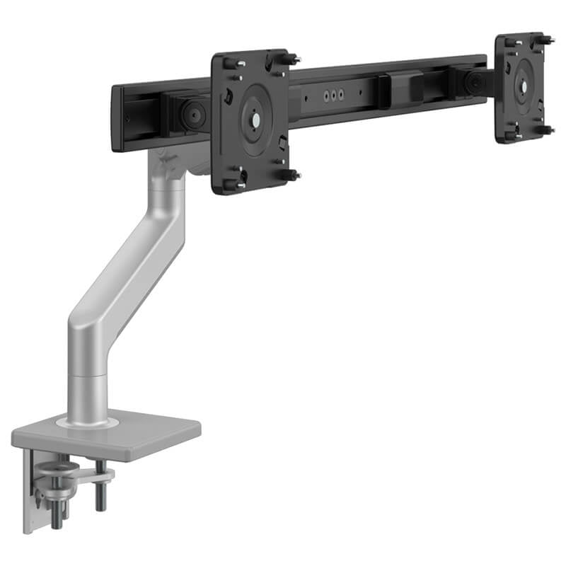 Humanscale M81 Monitor Arm With Crossbar Front Silver Grey Trim Hansen Interiors