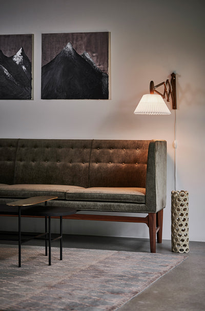 Le Klint Sax Lamp 223 2/17 above dinning sofa 