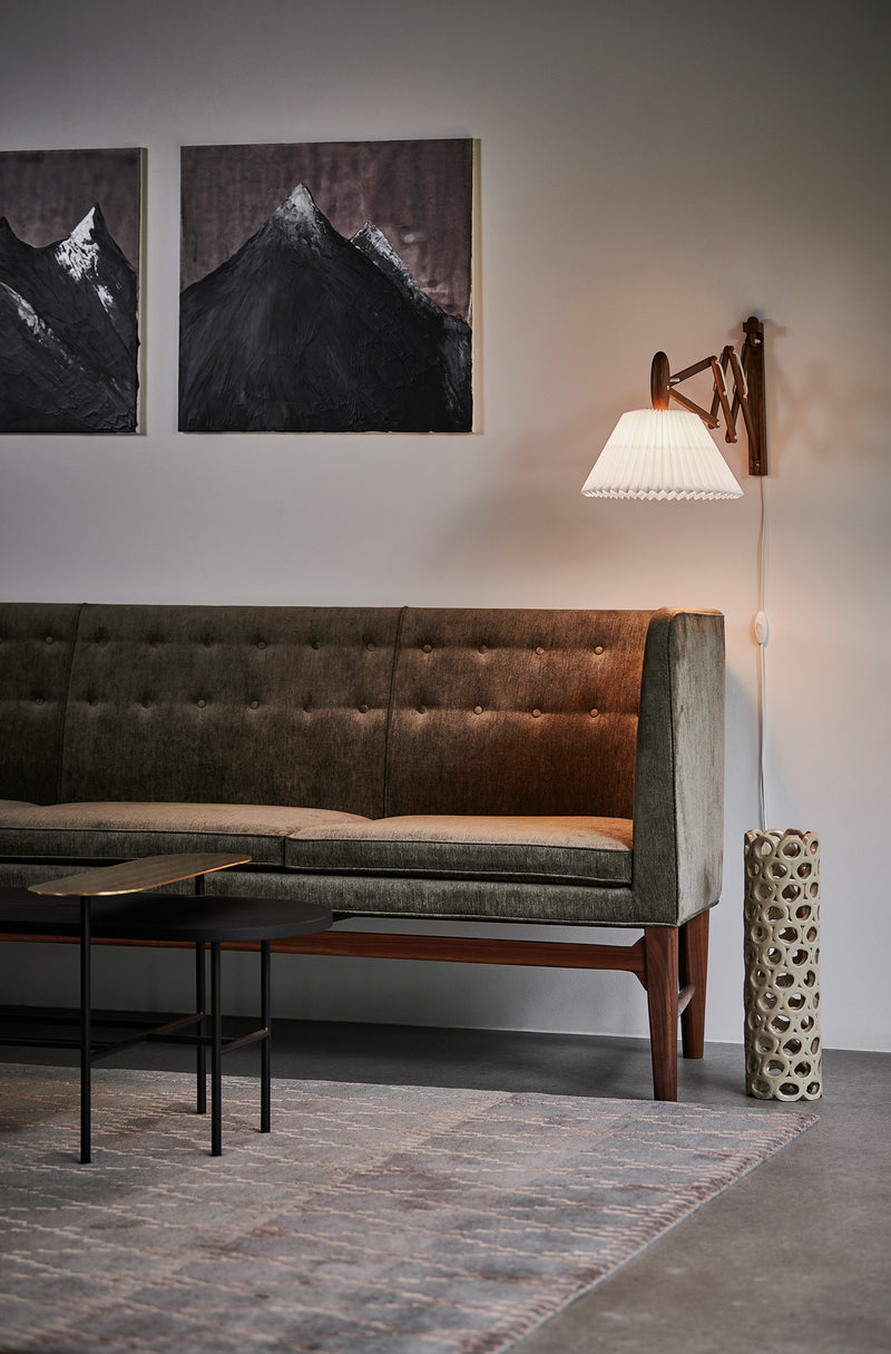 Le Klint Sax Lamp 223 2/17 above dinning sofa 