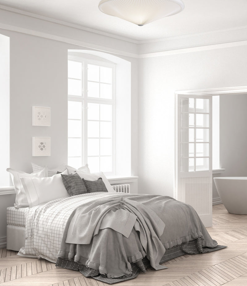 Le Klint 26 on ceiling in bedroom very bright room  GALLERY