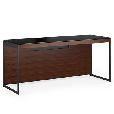 Sequel 20 6101 Desk Chocolate Staines Walnut Black 