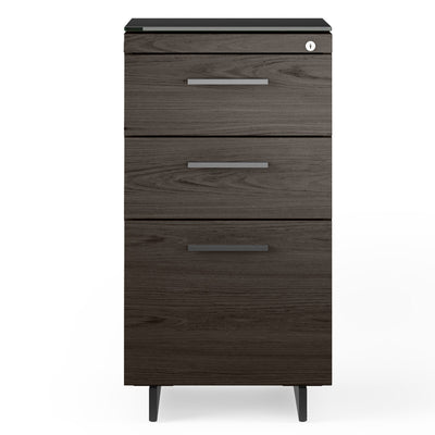 BDI Sequel 6114 File cabinet Charcoal Grey front view GALLERY