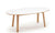 Skovby SM20 DIning Table White Laminate Oak Frame  Hansen Interiors
