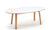 Skovby SM20 DIning Table White Laminate Oak Frame  Hansen Interiors