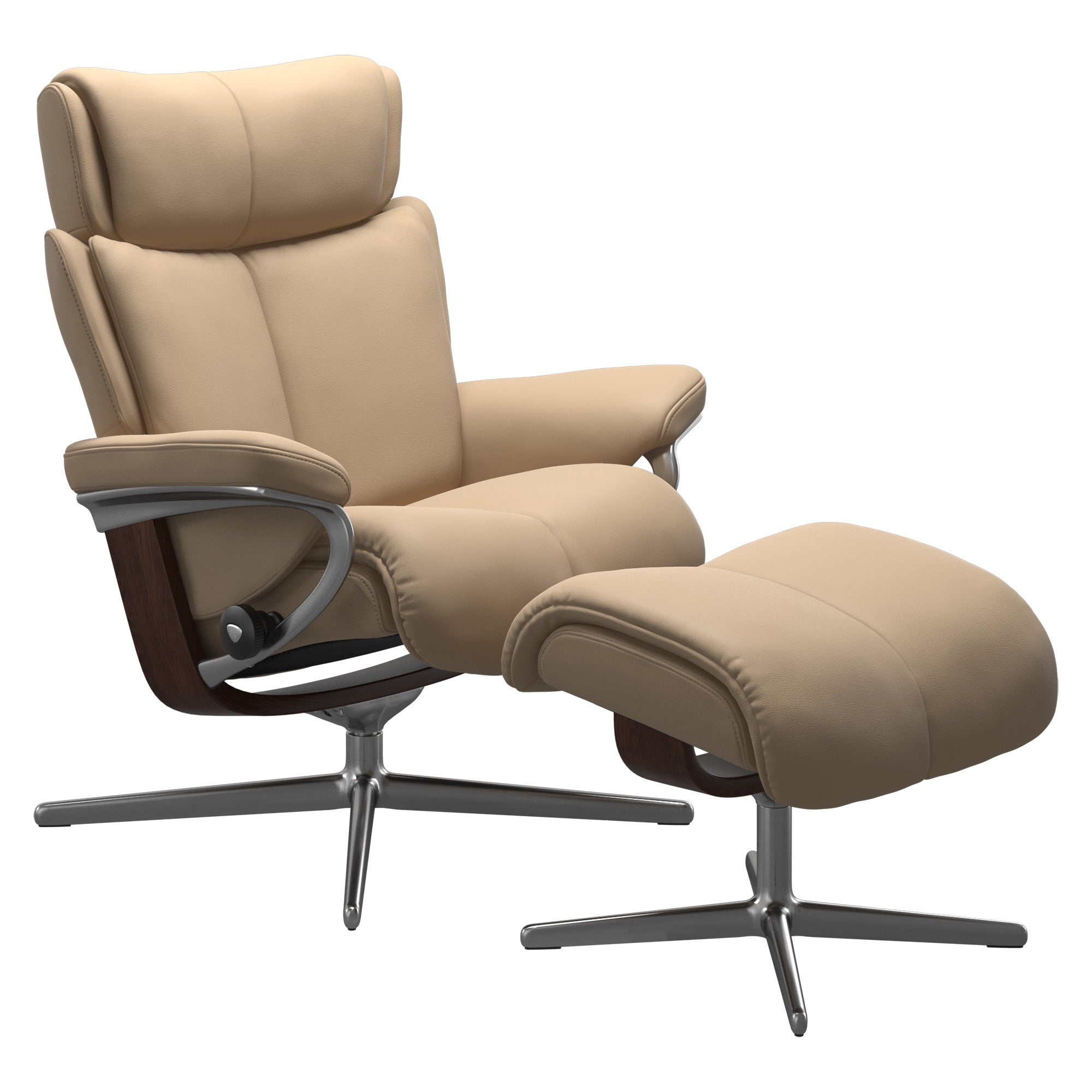 Stressless Magic Cross Recliner & Ottoman