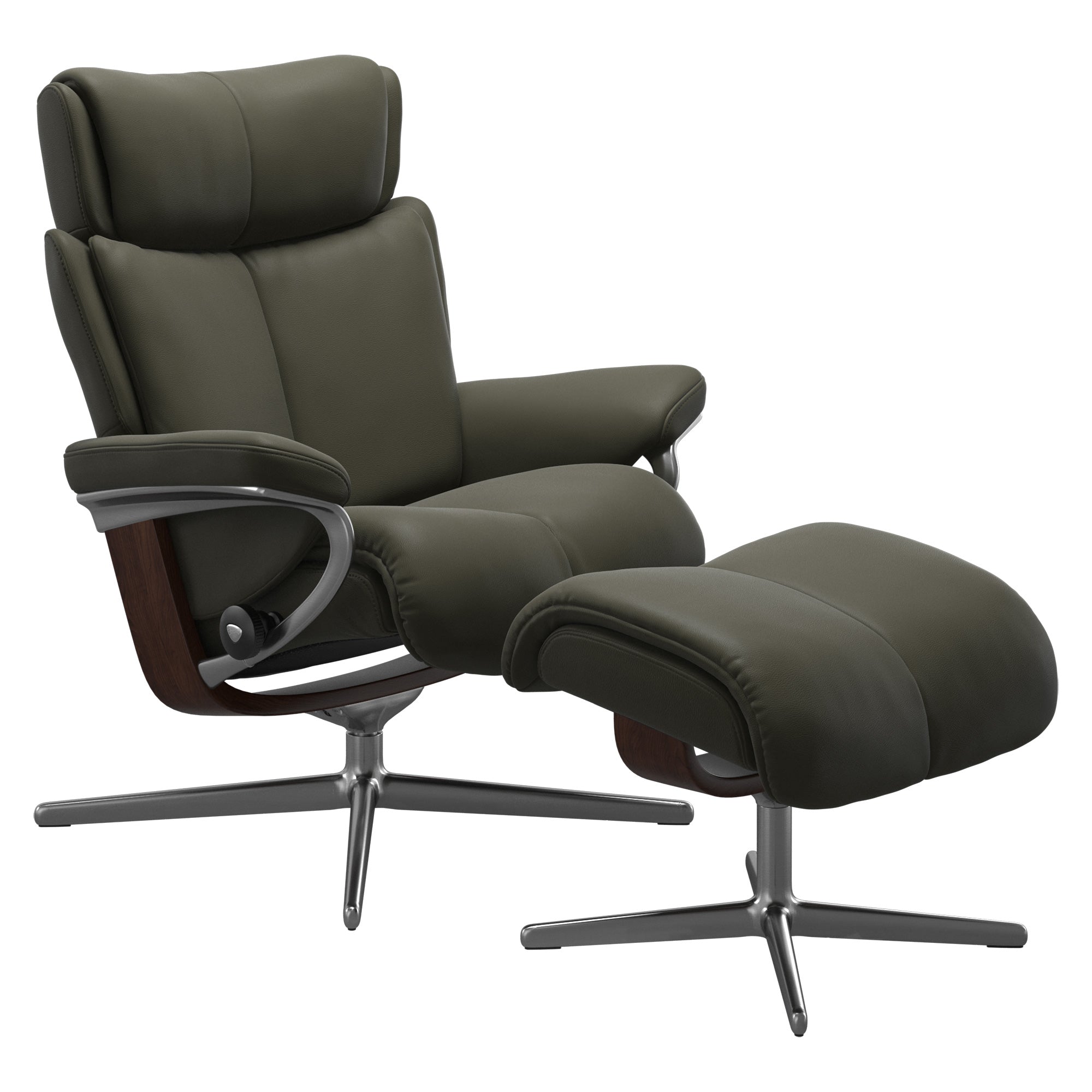 Stressless Magic Cross Recliner & Ottoman