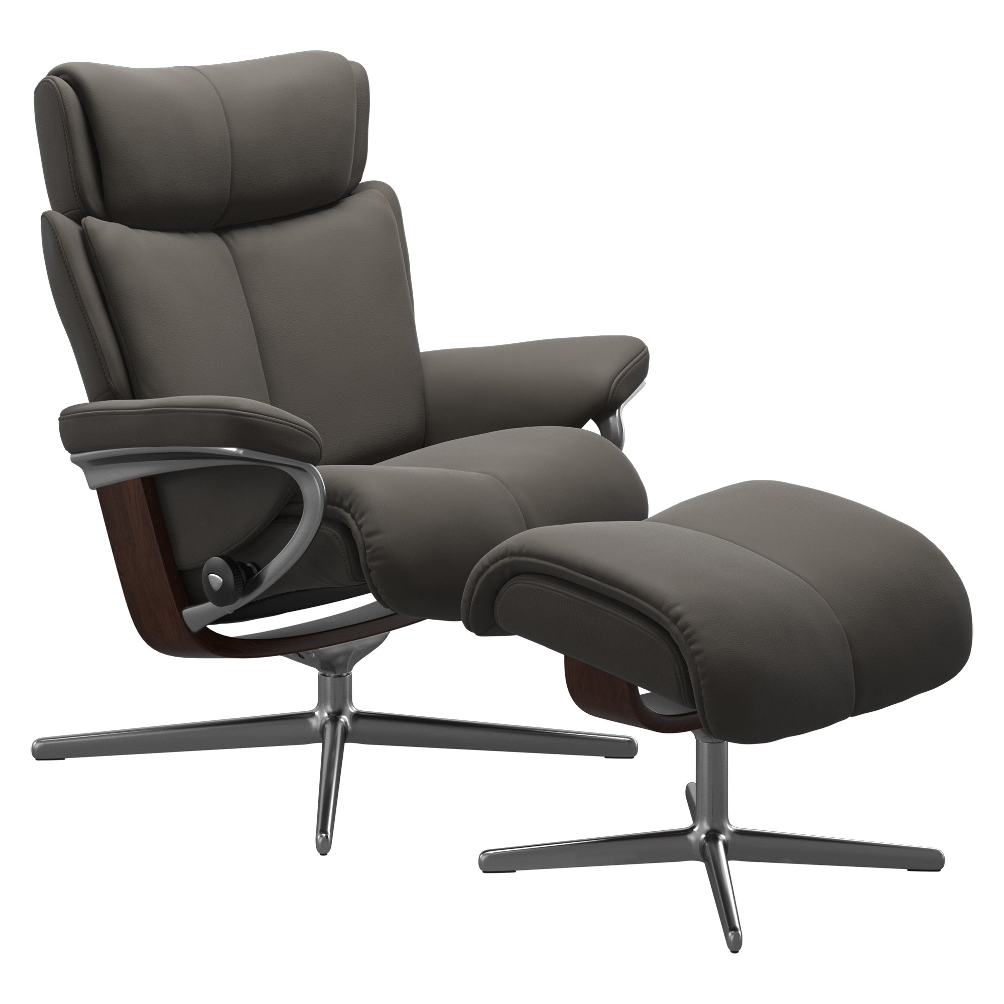 Stressless Magic Cross Recliner & Ottoman