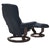 Stressless Mayfair with ottoman in Paloma Oxford Blue back view