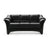 Stressless Oslo Loveseat Paloma Black with Black  Trim