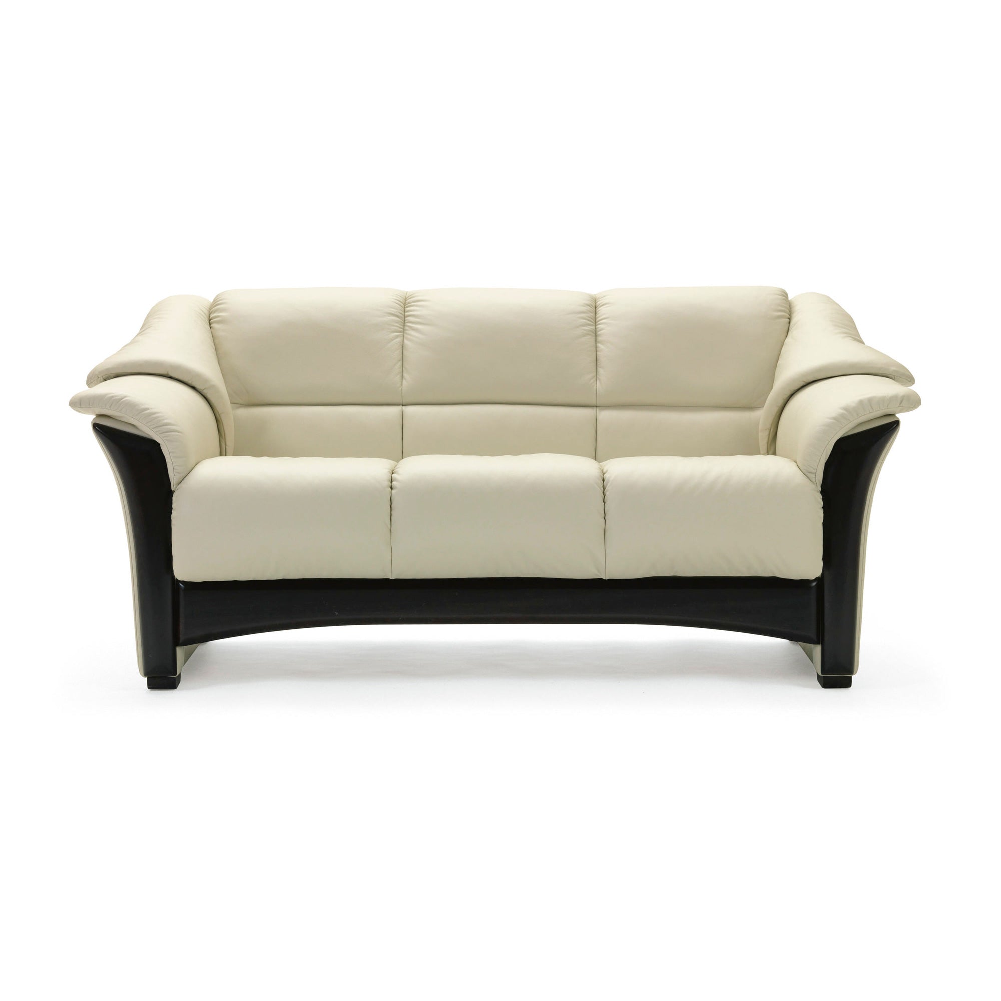 Stressless Oslo Loveseat Paloma Light Grey with Wenge Trim