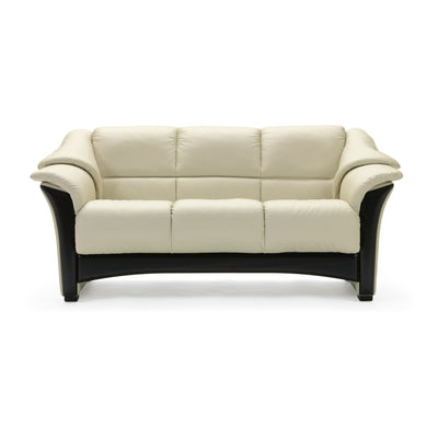 Stressless Oslo Loveseat Paloma Light Grey with Wenge Trim