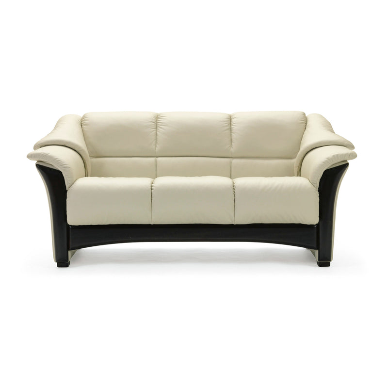 Stressless Oslo Loveseat Paloma Light Grey with Wenge Trim