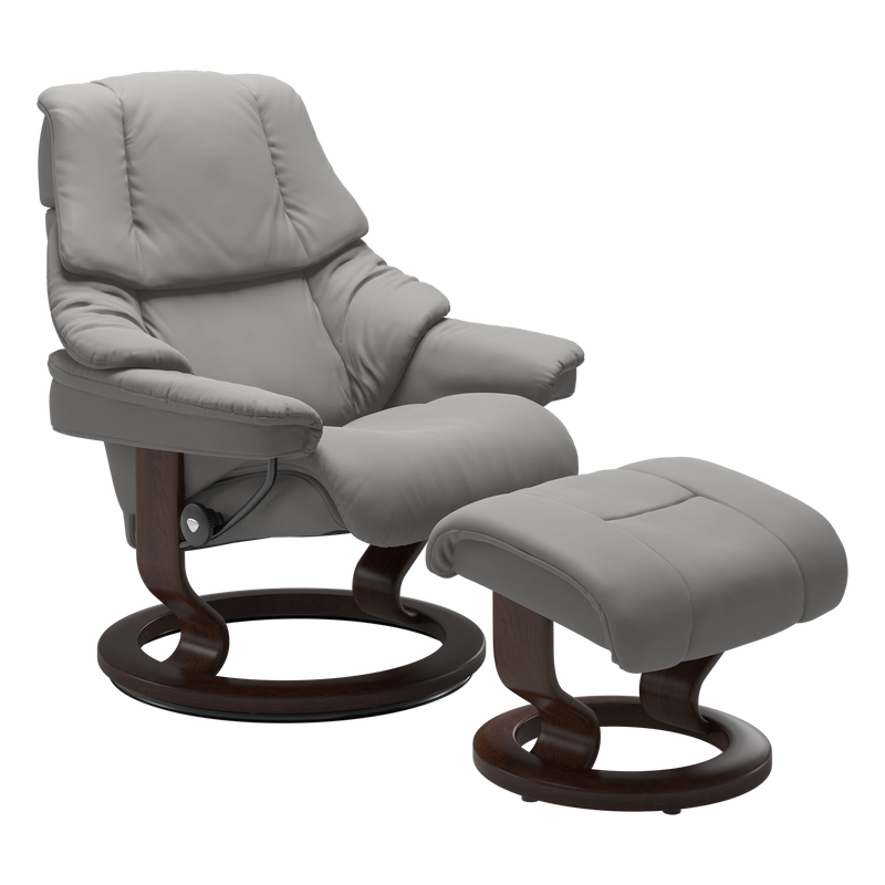 Stressless Reno Large Recliner - Classic - Paloma Silver Grey - In Stock