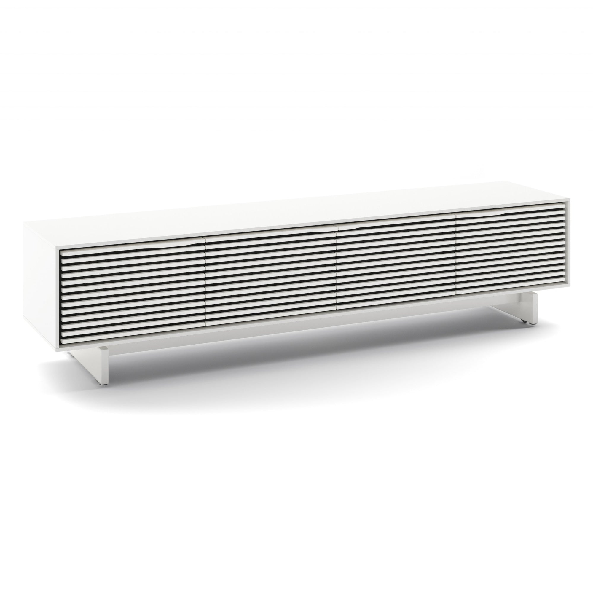 bdi align 7473 media legs in white on an angle that is low to the ground