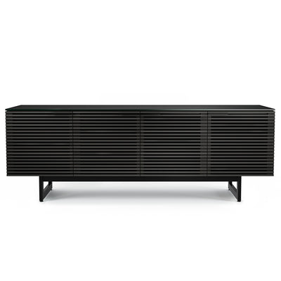 Four door Corridor media unit in Charcoal Stained Ash