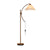 Domus Licht teak floor lamp with arcing lighting 