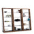 BDI EIleen 5166 Leaning Shelf Natural Walnut set of three white plants and books GALLERY