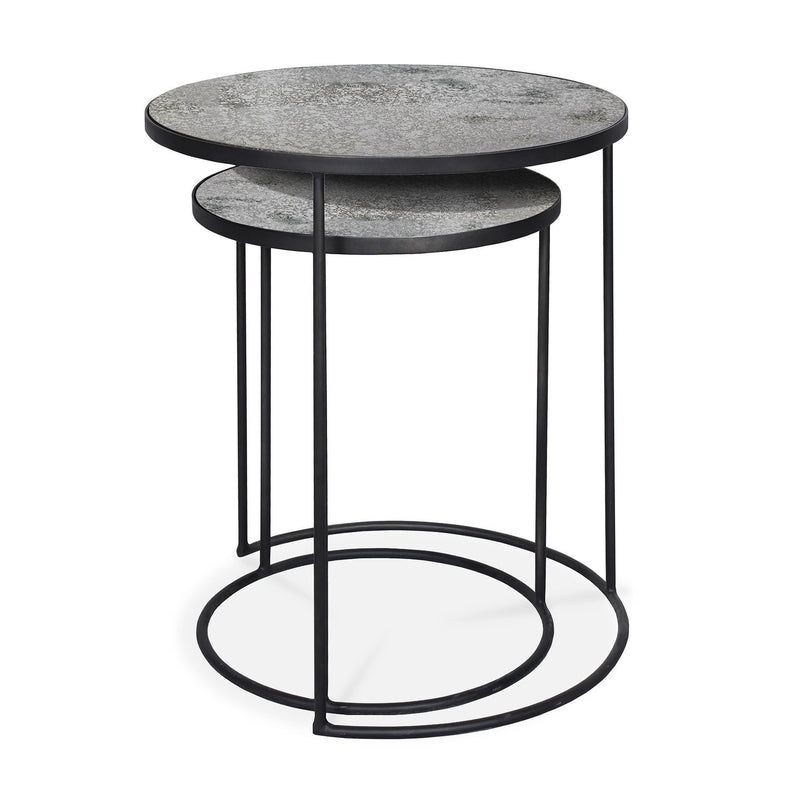 Clear Nesting Side Table Set