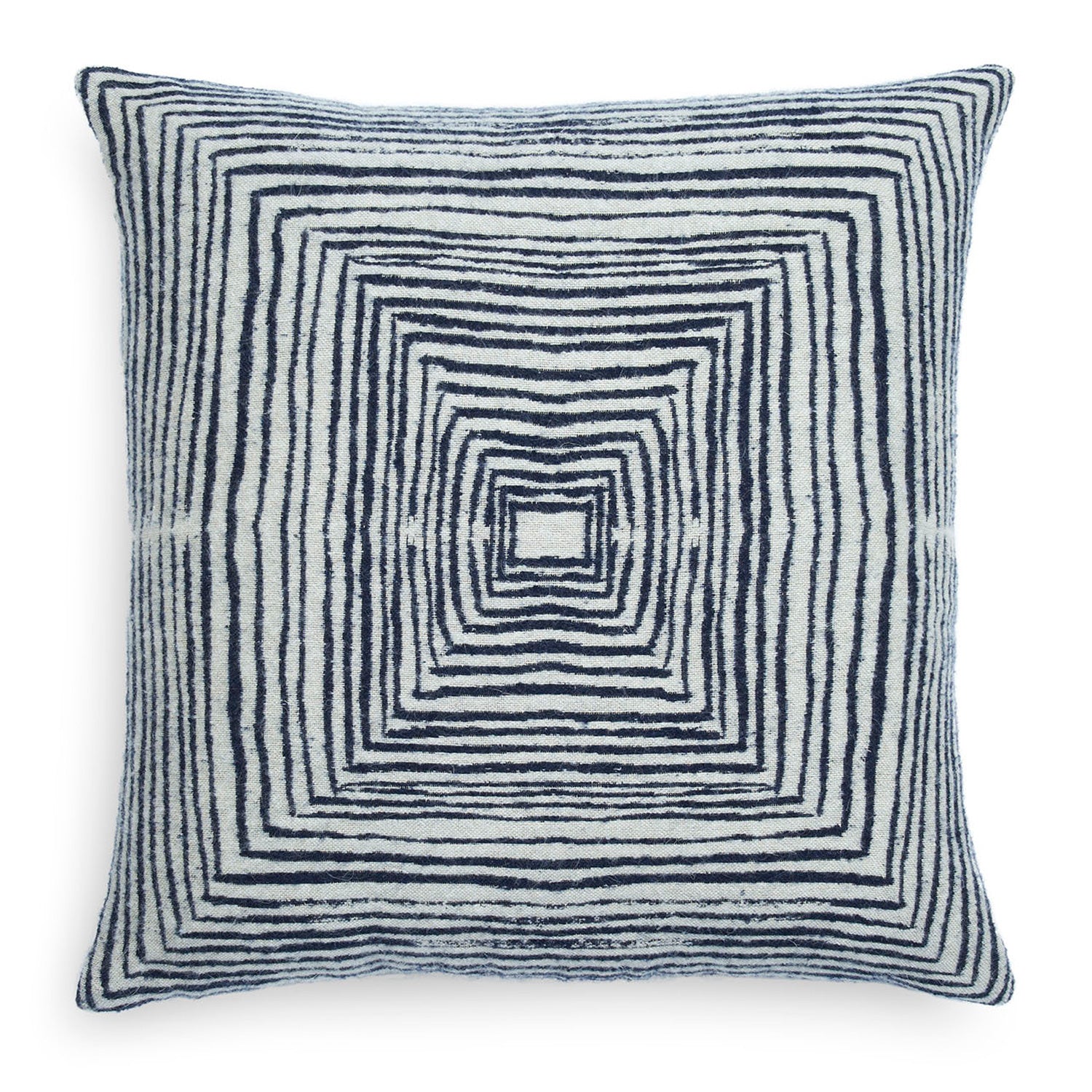 White Linear Square Cushion
