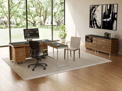 BDI Sequel Return 6112 Natural Walnut 6101 Desk 6116 File 6117 Multifunction Cabinet GALLERY