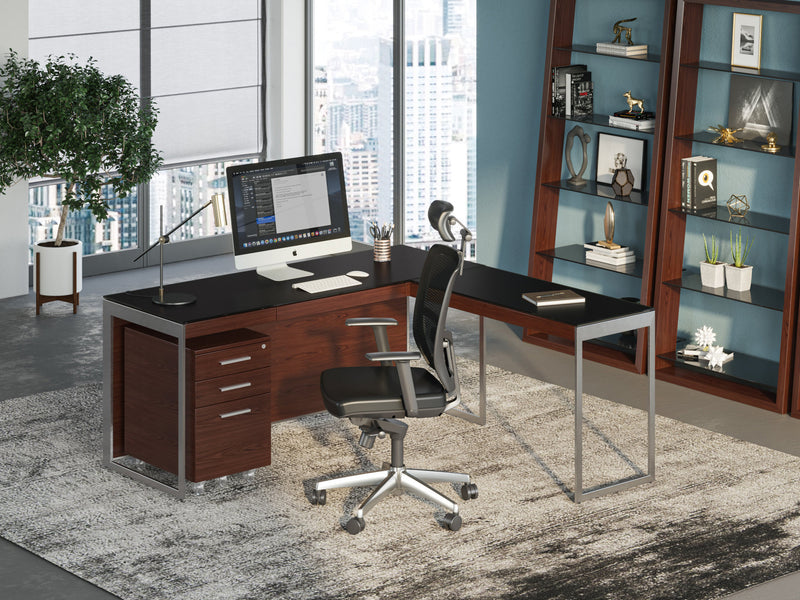 Sequel 20 6101 Desk Chocolate Stained walnut office Space GALLERY
