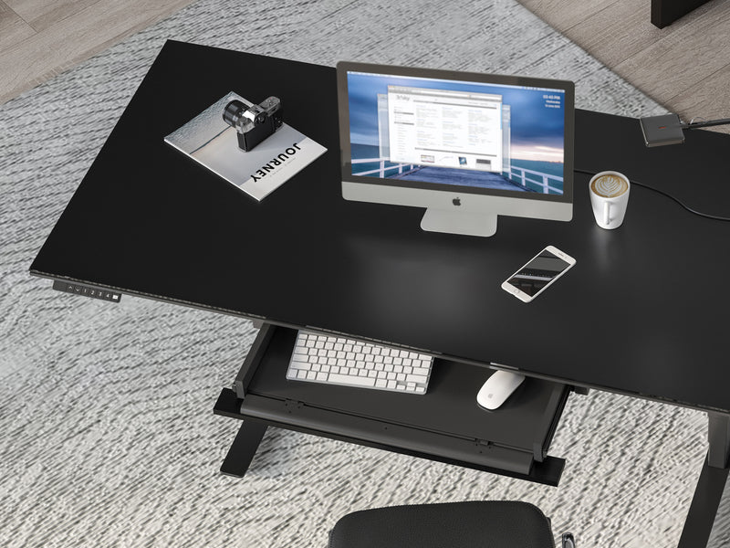 BDI Stance lift Desk 6650 with keyboard drawer extendedGALLERY