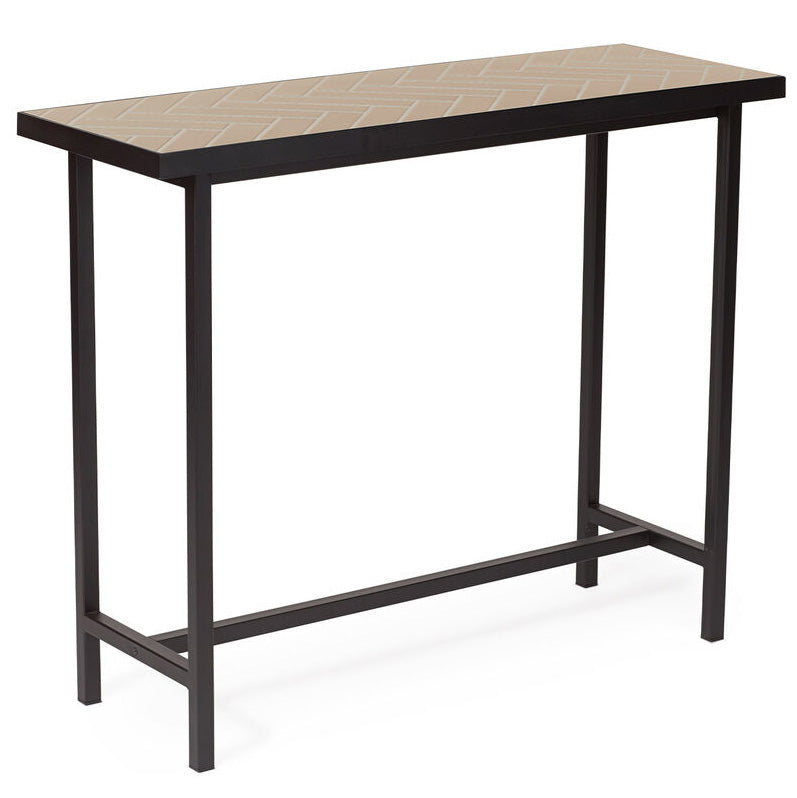 Herringbone Tile Console Table