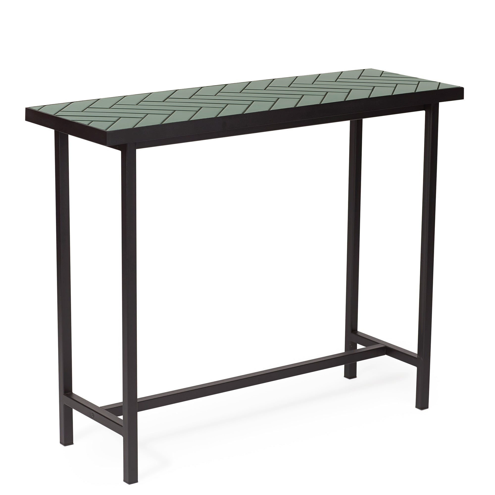 Herringbone Tile Console Table